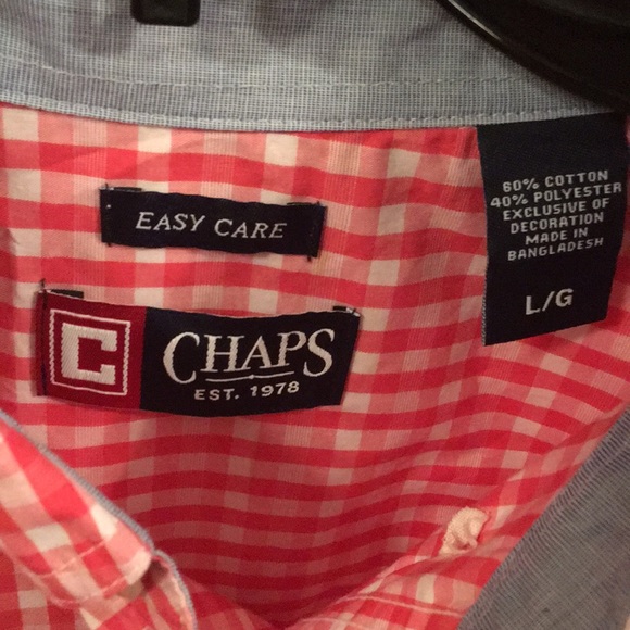 NWOT Chaps checked red button down - Picture 2 of 3
